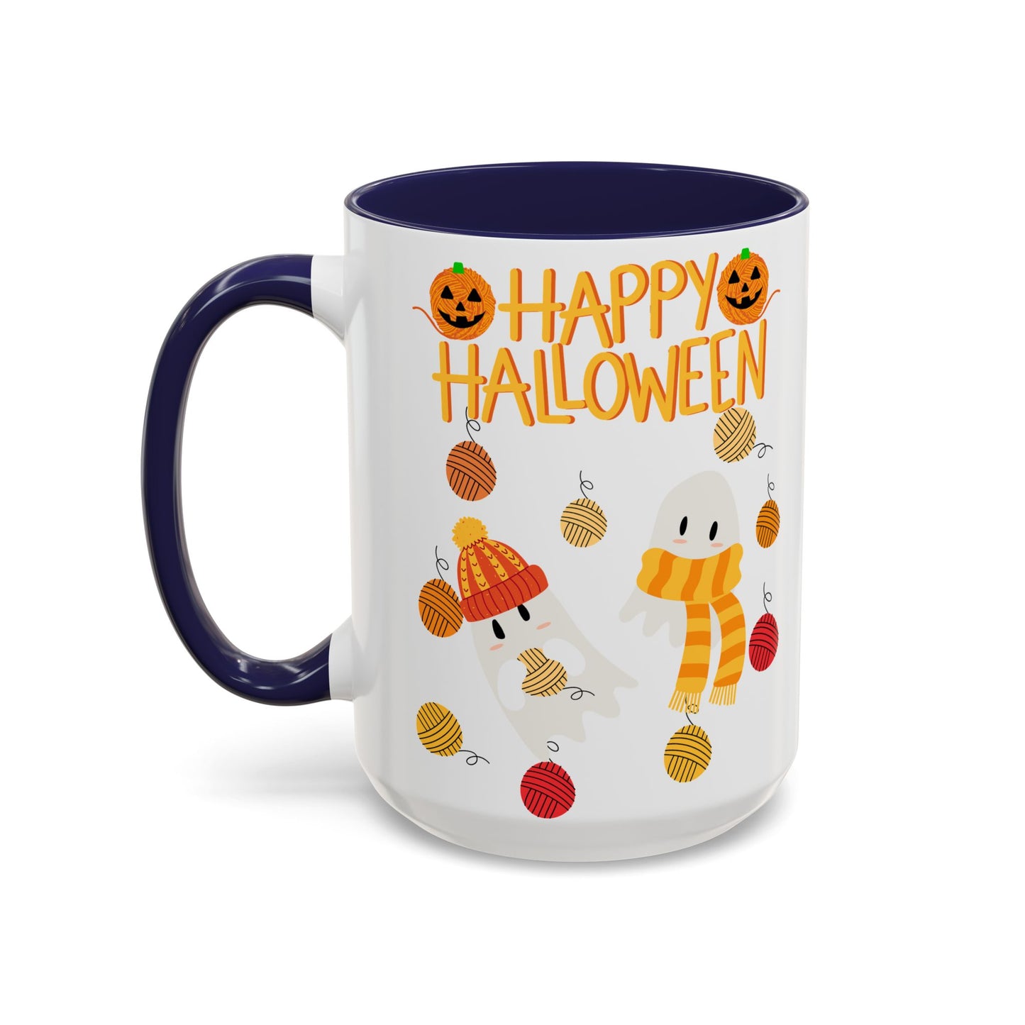 Cozy Ghost Accent Coffee Mug (15oz)