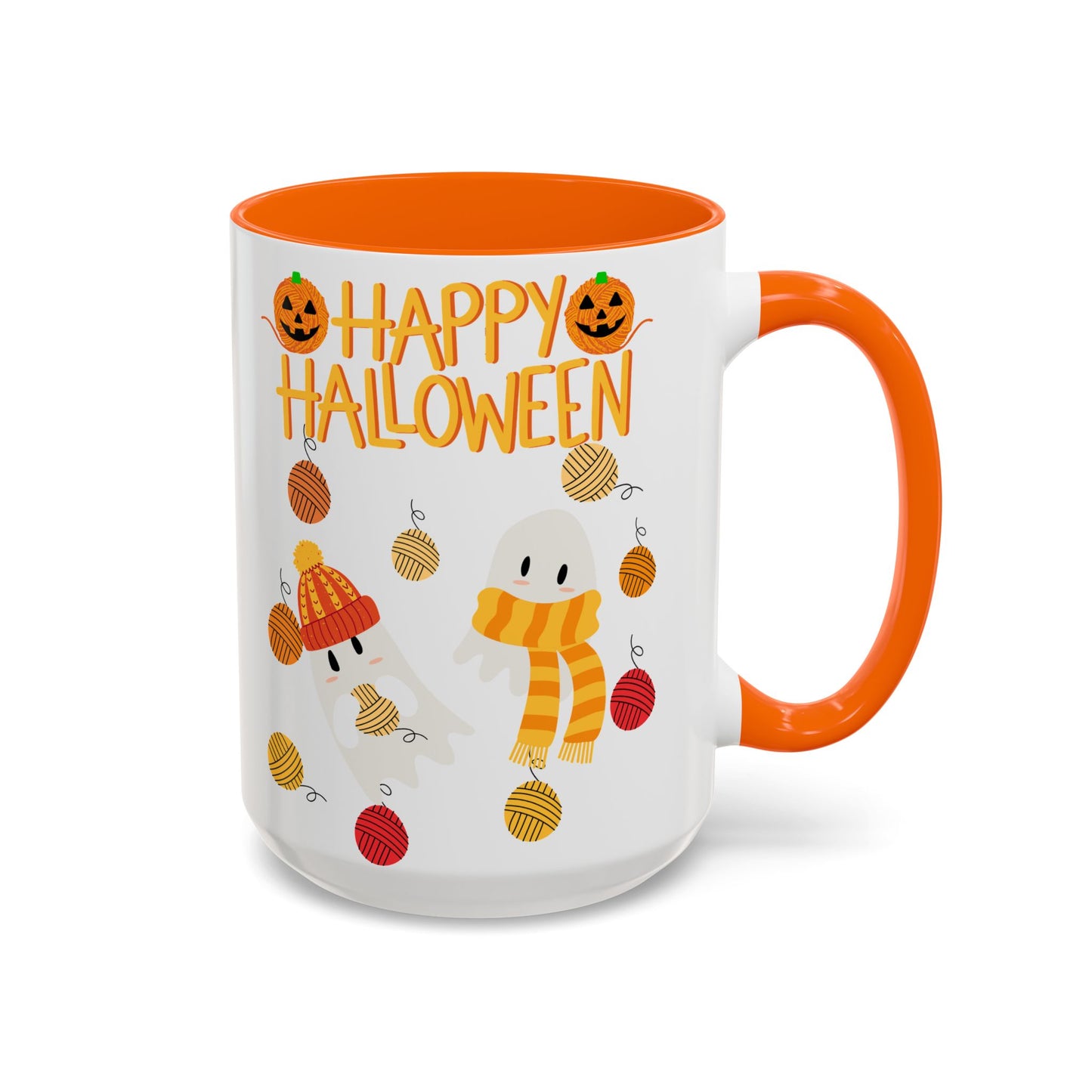 Cozy Ghost Accent Coffee Mug (15oz)