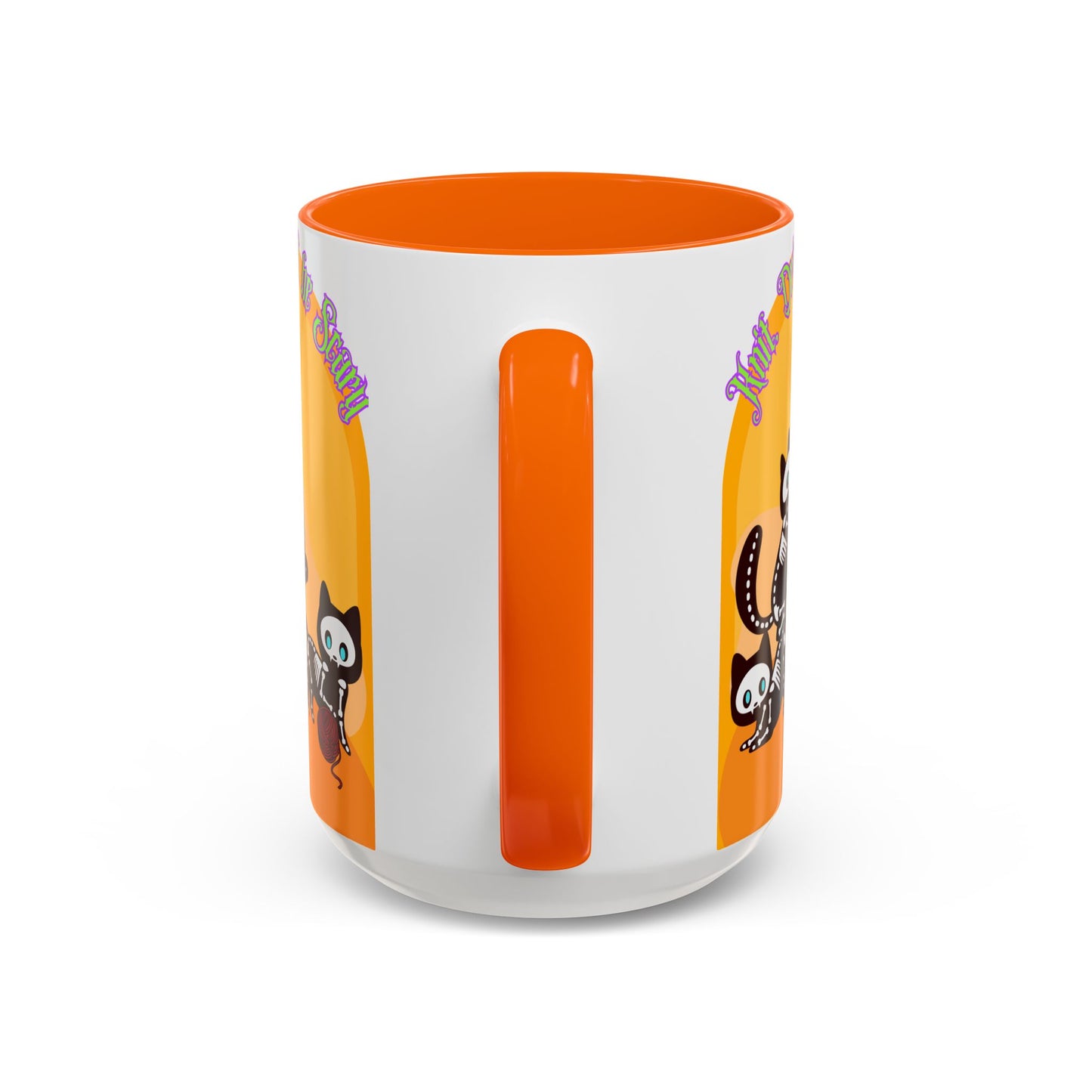 Knit Drink and Be Spooky Accent Coffee Mug (15oz)