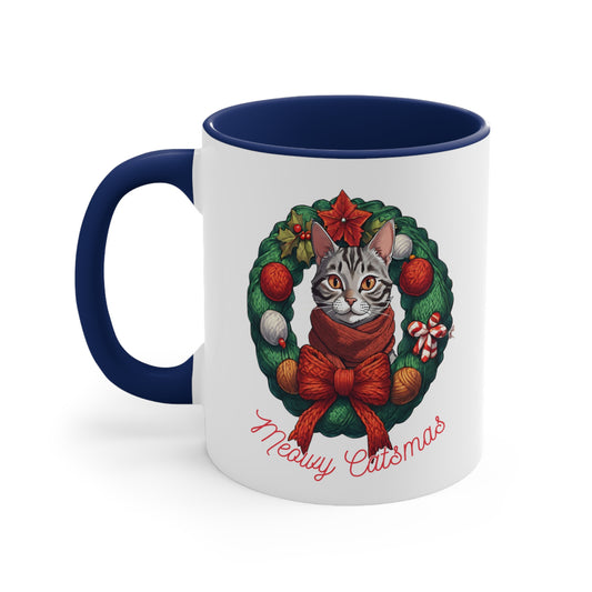 Meowy Catsmas Coffee Mug, 11oz
