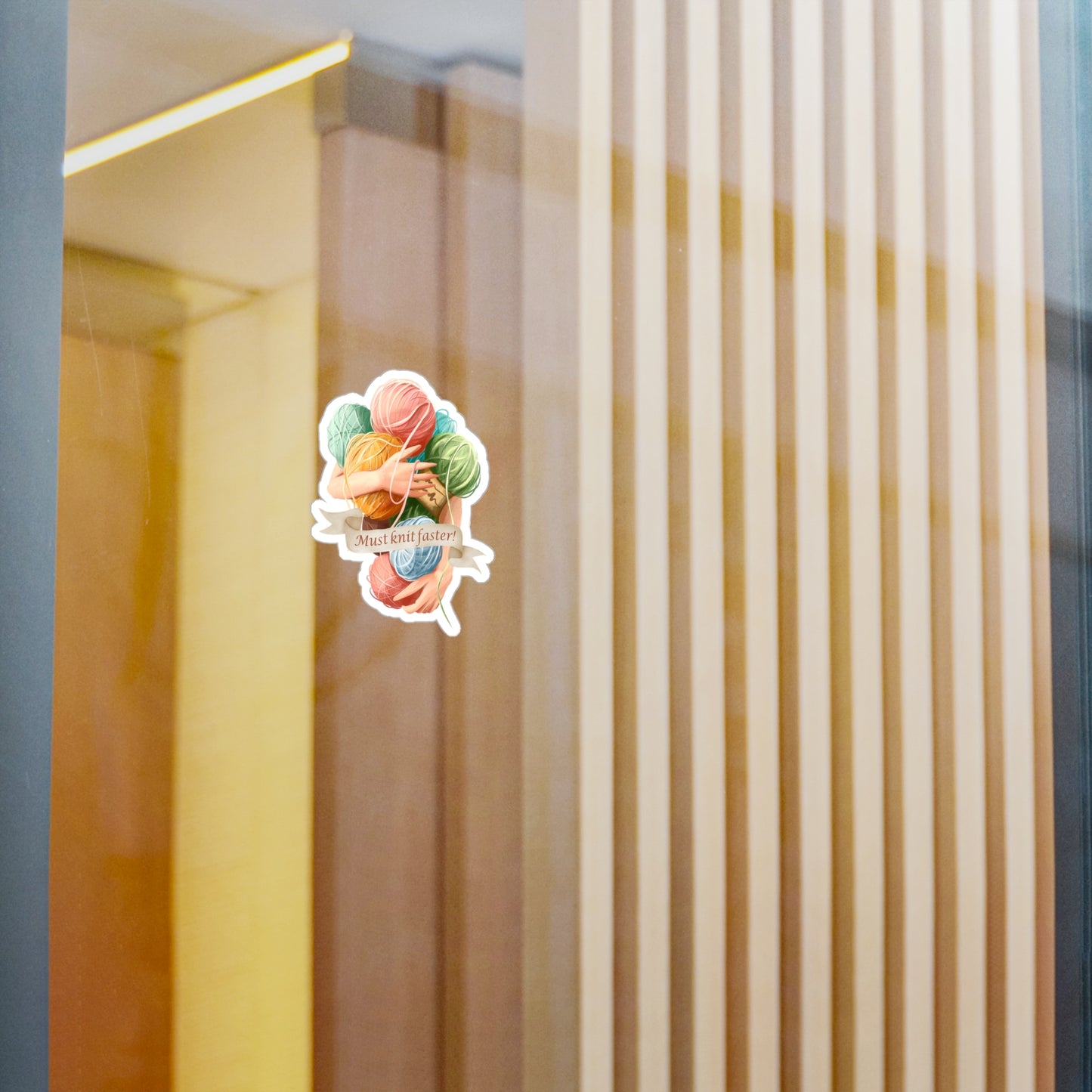 Must Knit Faster Sticker