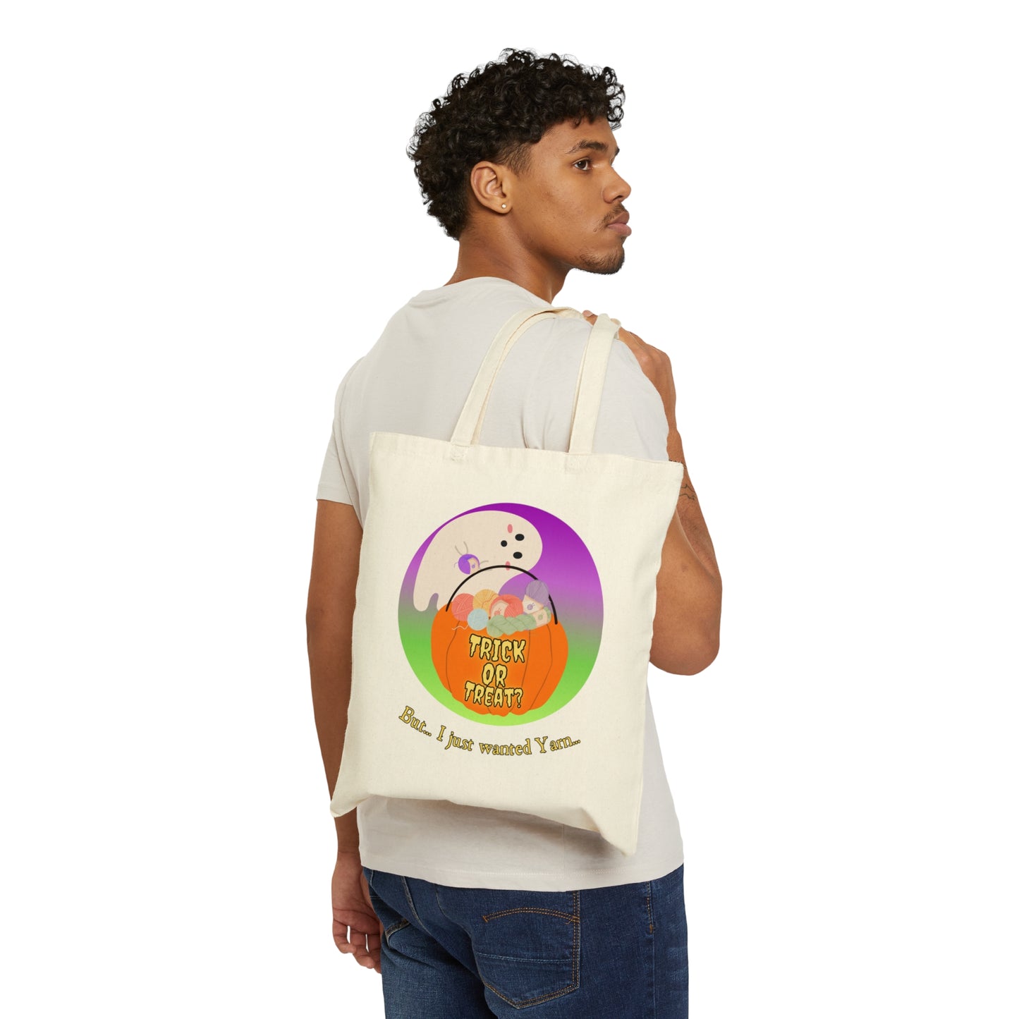Trick Or Treat Cotton Canvas Tote Bag