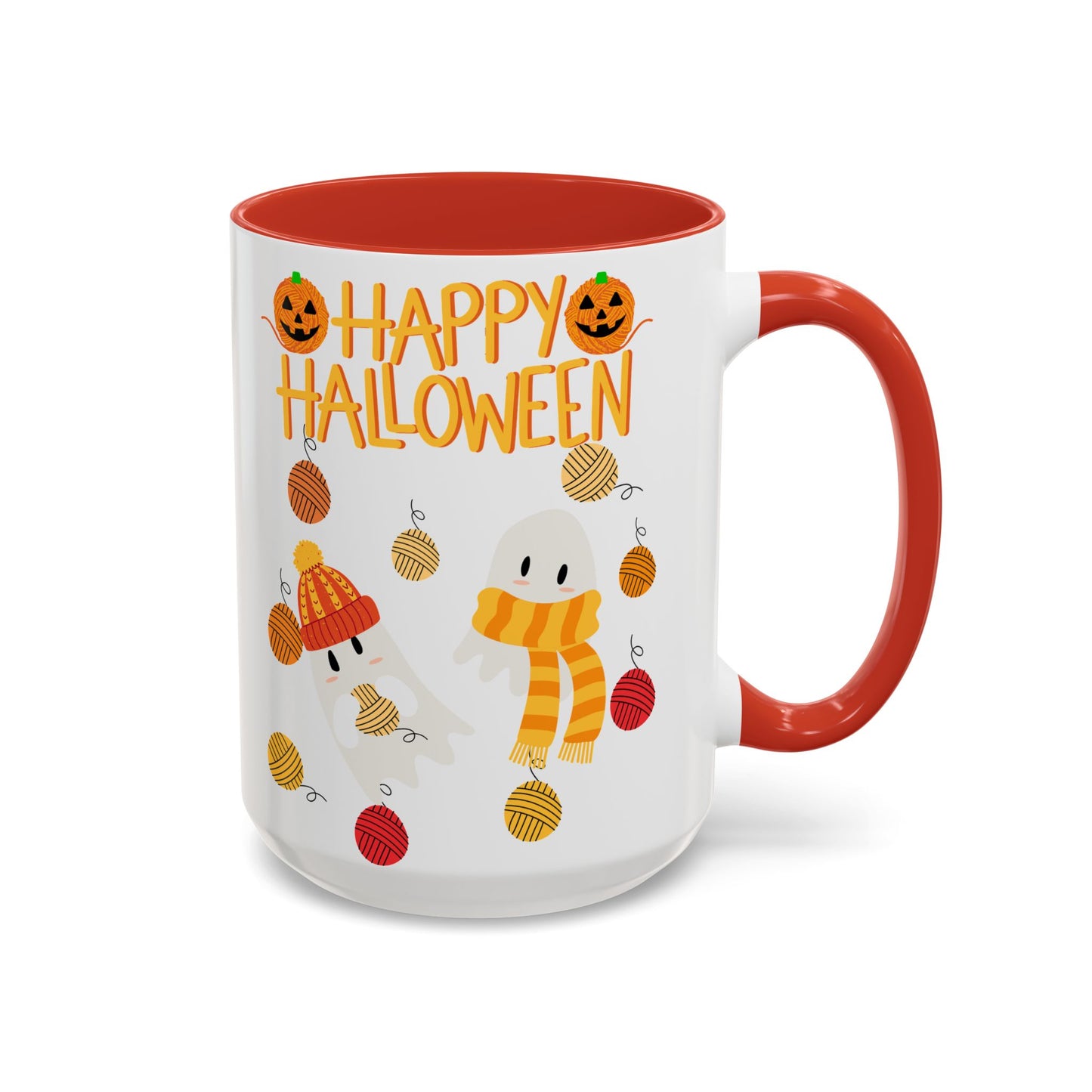Cozy Ghost Accent Coffee Mug (15oz)