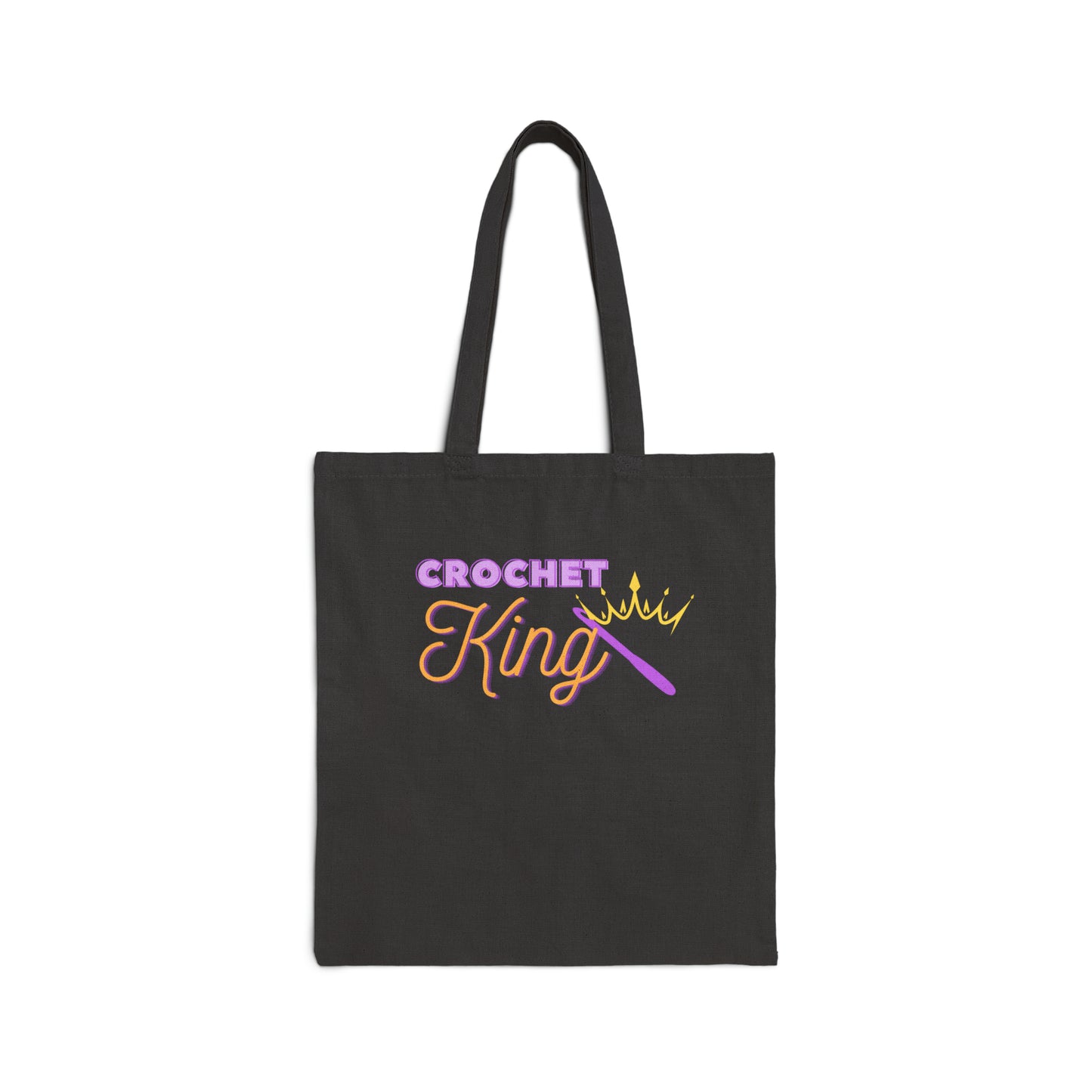 Crochet King Cotton Canvas Tote Bag