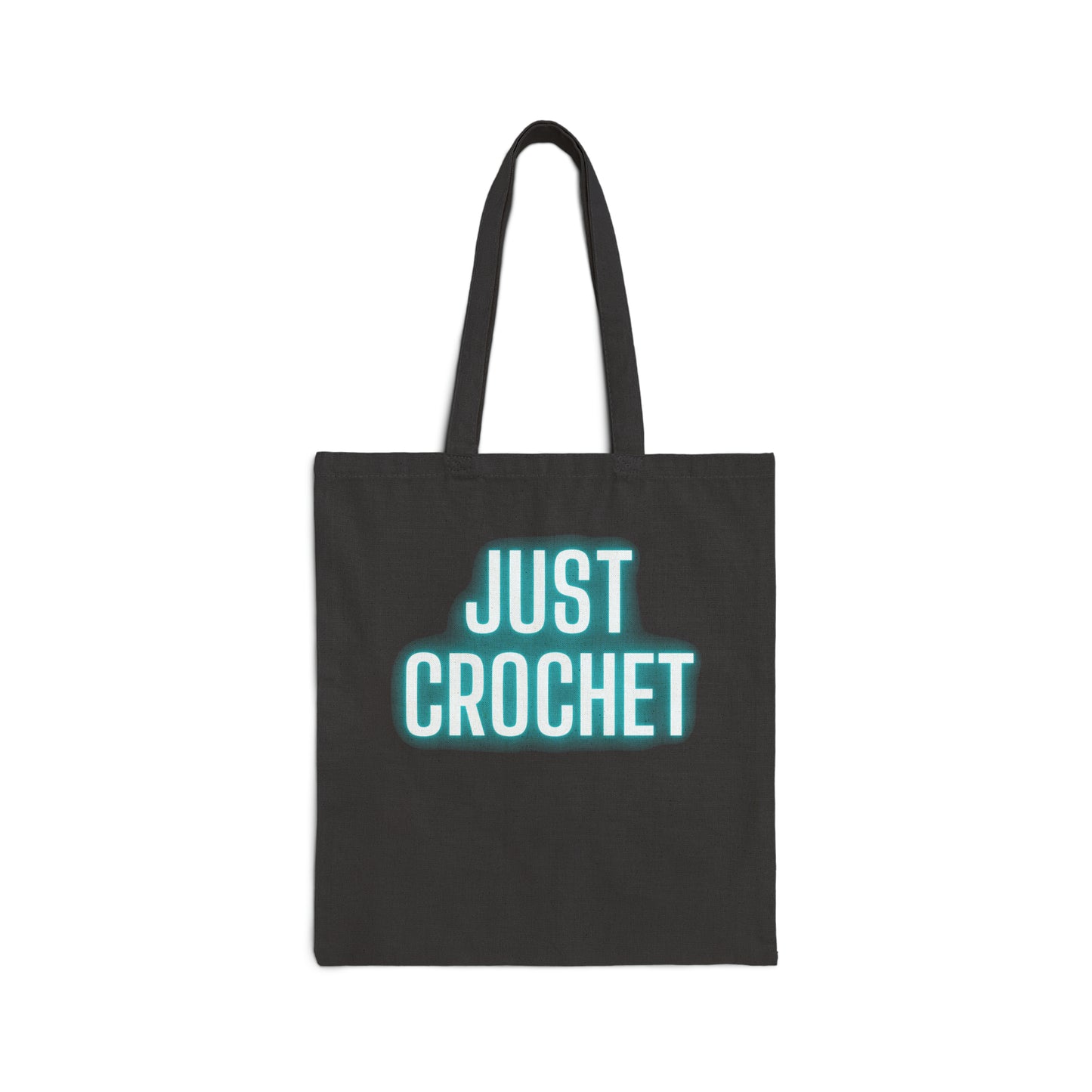 Just Crochet Blue Cotton Canvas Tote Bag