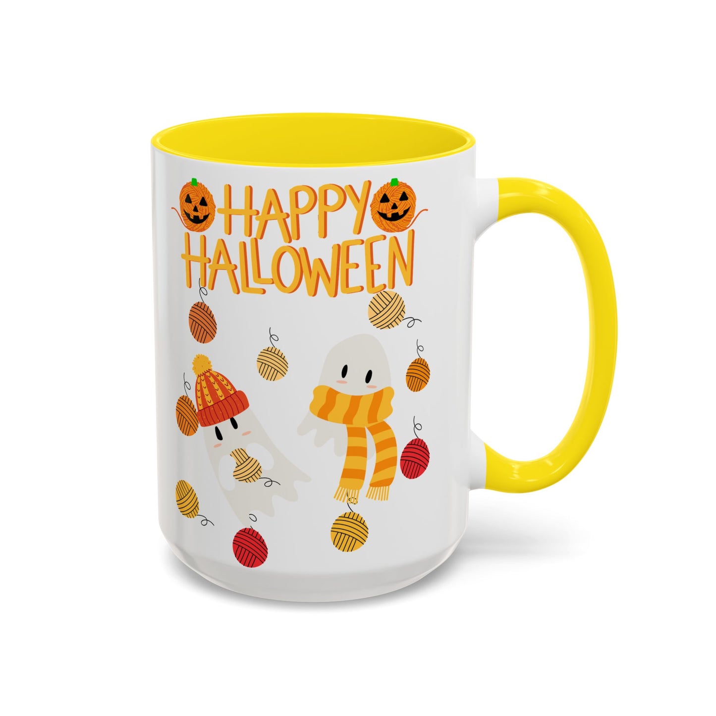 Cozy Ghost Accent Coffee Mug (15oz)