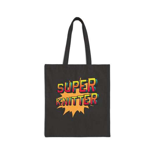 Super Knitter Cotton Canvas Tote Bag