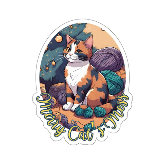 Merry Cat's Mess Sticker
