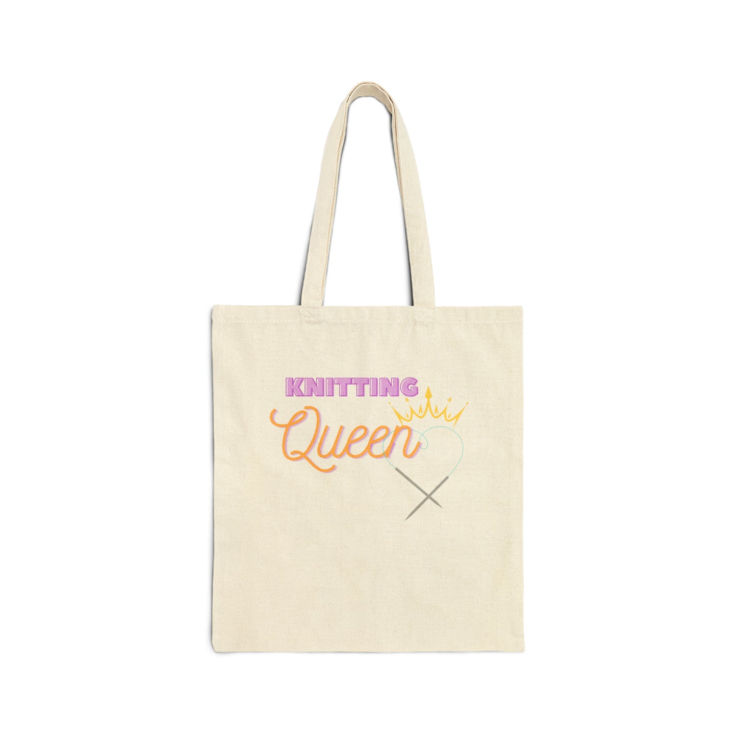 Knitting Queen Cotton Canvas Tote Bag