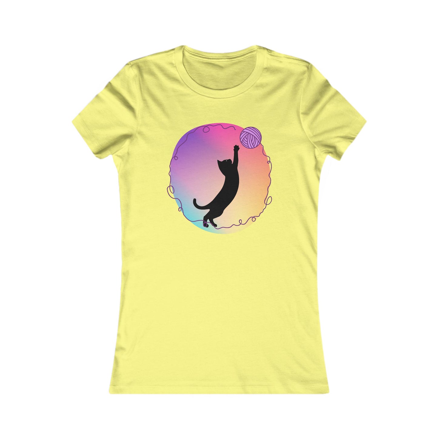 Cat with yarn Woman's T Shirt