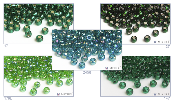 Miyuki Bead Collection - Green #1