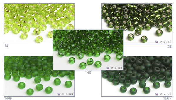 Miyuki Bead Collection - Green #2