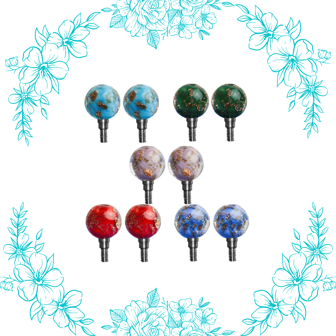 Interchangeable Cable Stoppers - Glass Bead