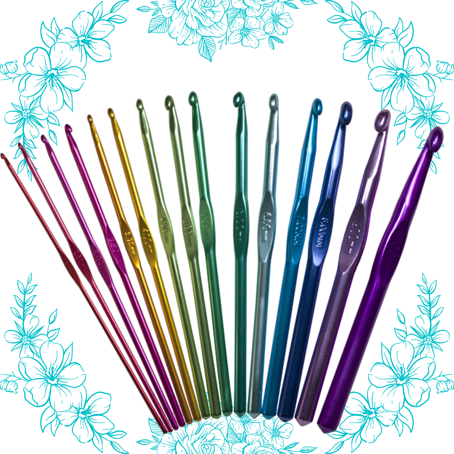 6" Aluminum Crochet Hooks