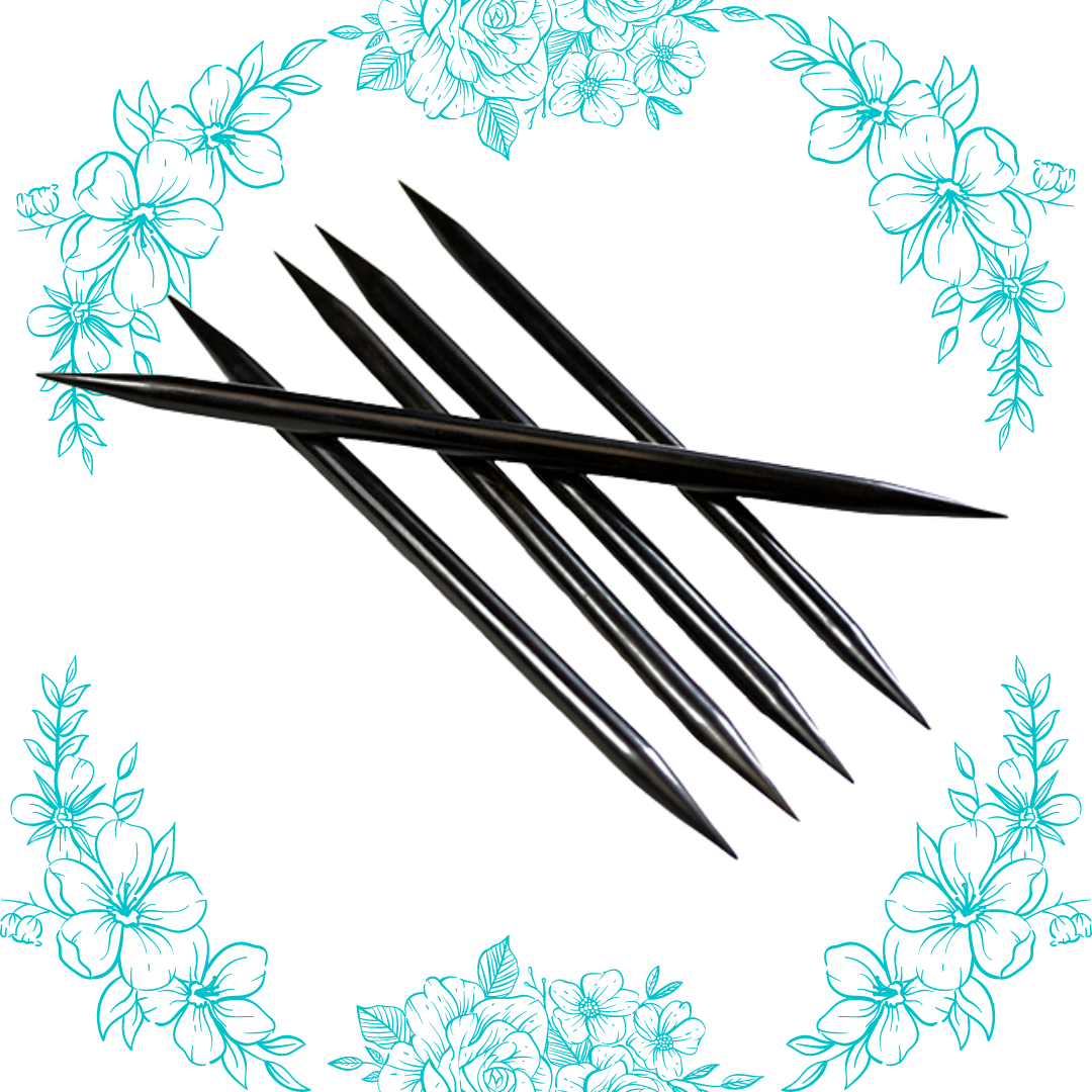 8" Ebony Double Point Needles