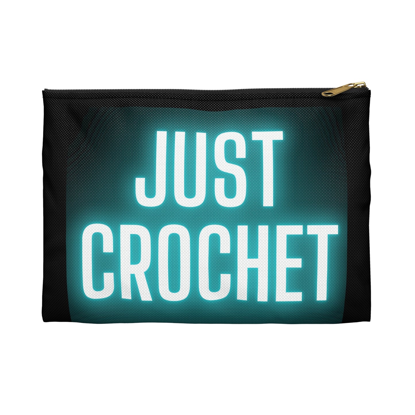 Just Crochet Blue Accessory Pouch