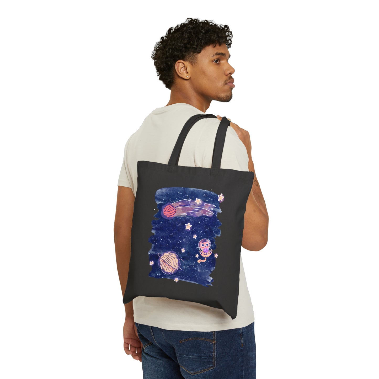 Cats In Space Canvas Tote Bag