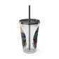 Merry Cat's Mess Tumbler with Straw, 16oz