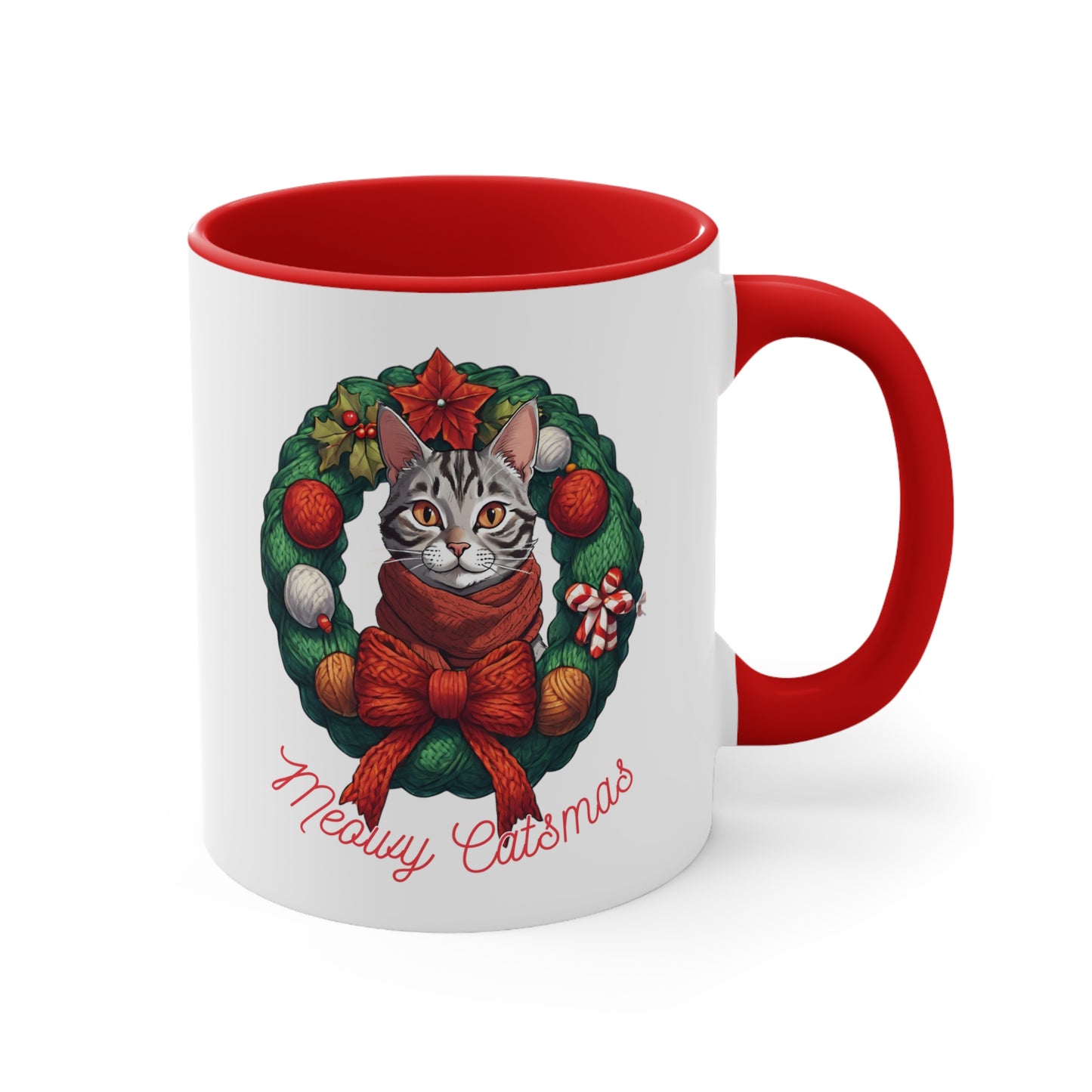 Meowy Catsmas Coffee Mug, 11oz