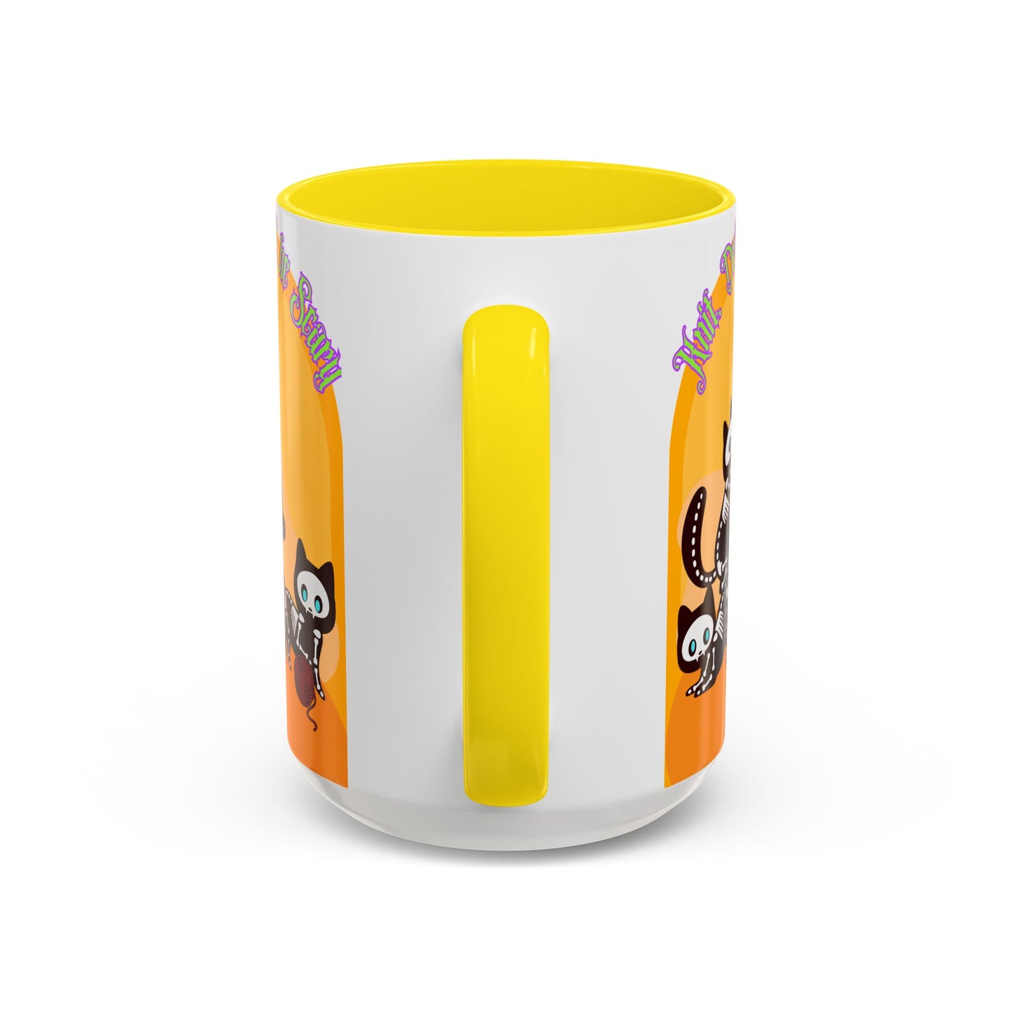 Knit Drink and Be Spooky Accent Coffee Mug (15oz)