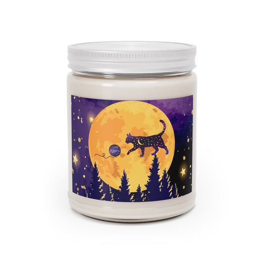 Star Cat Scented Soy Candles with White Lid, 9oz