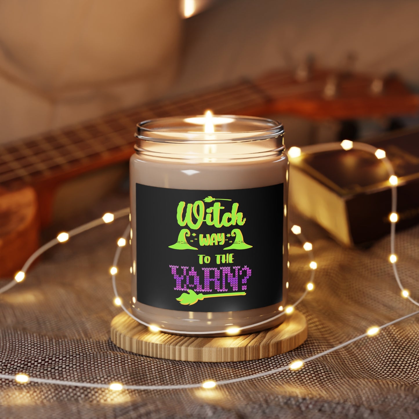 Witch way to the Yarn Scented Soy Candles with White Lid, 9oz