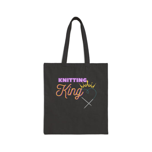 Knitting King Cotton Canvas Tote Bag
