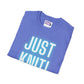 Just Knit Blue Unisex T Shirt