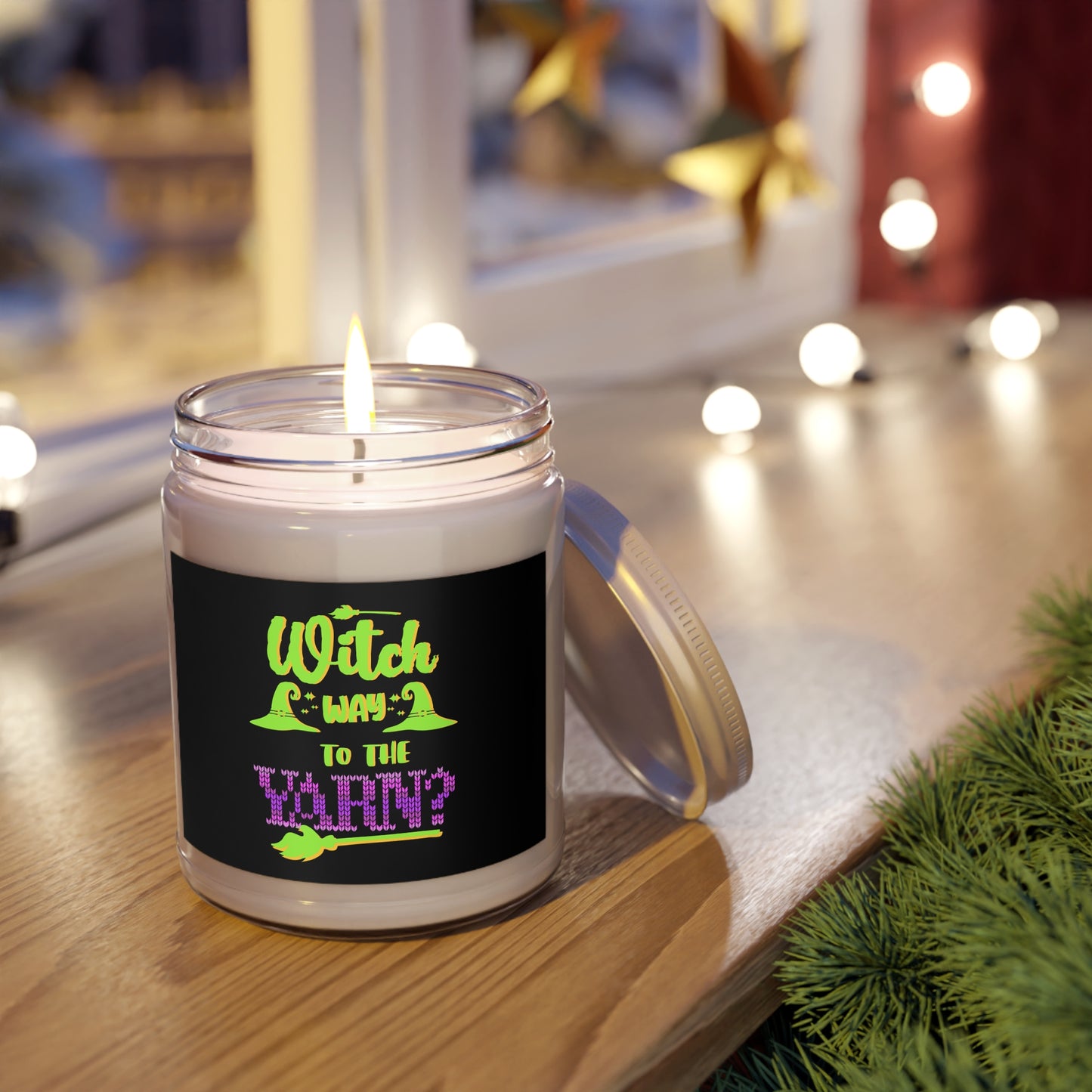 Witch way to the Yarn Scented Soy Candles with White Lid, 9oz