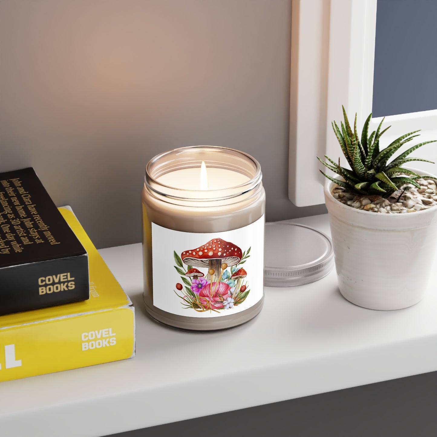 Scented Soy Candles with White Lid, 9oz