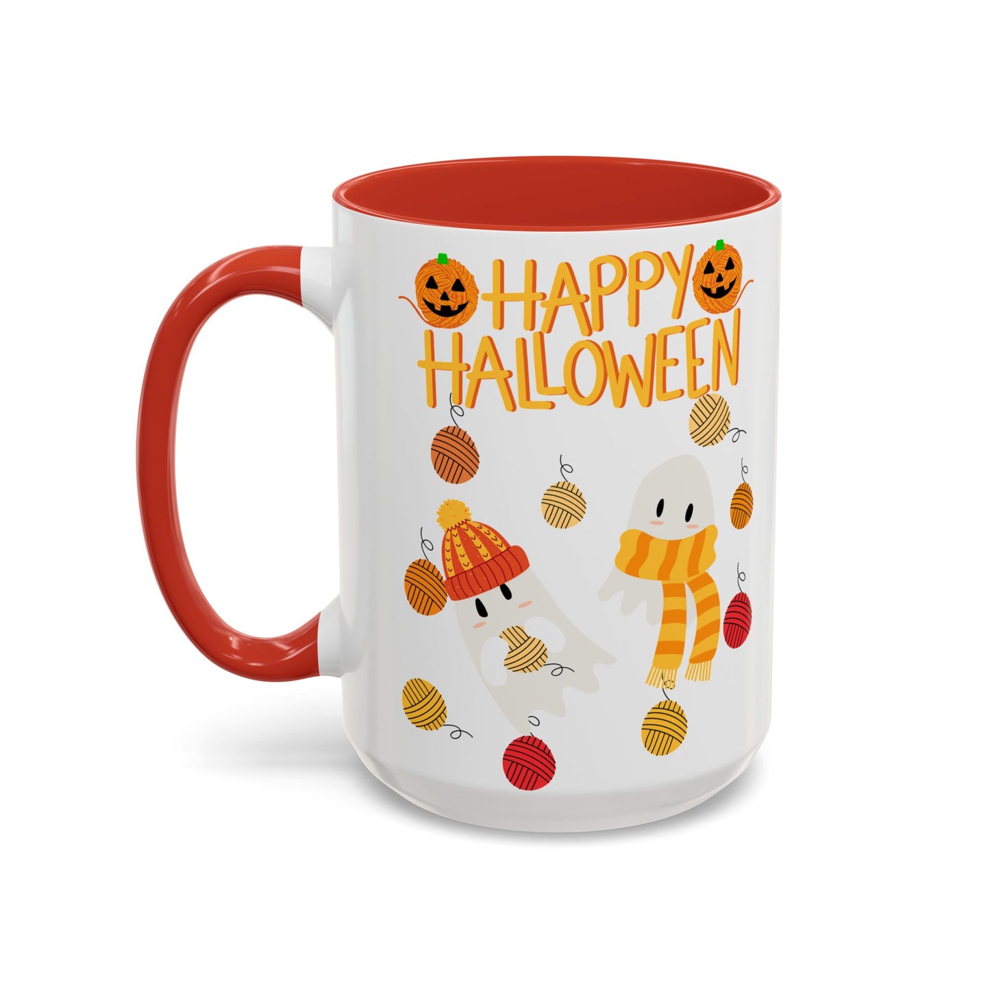 Cozy Ghost Accent Coffee Mug (15oz)