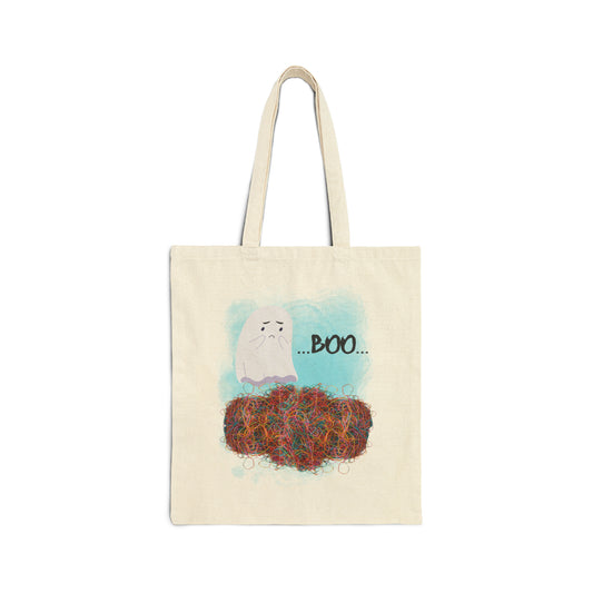 ...Boo... Cotton Canvas Tote Bag