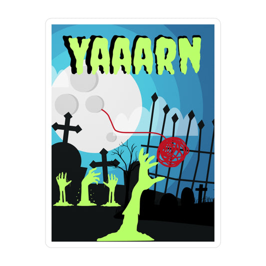 Yarn Zombie Kiss-Cut Vinyl Decals