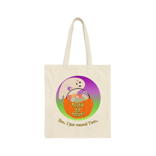 Trick Or Treat Cotton Canvas Tote Bag