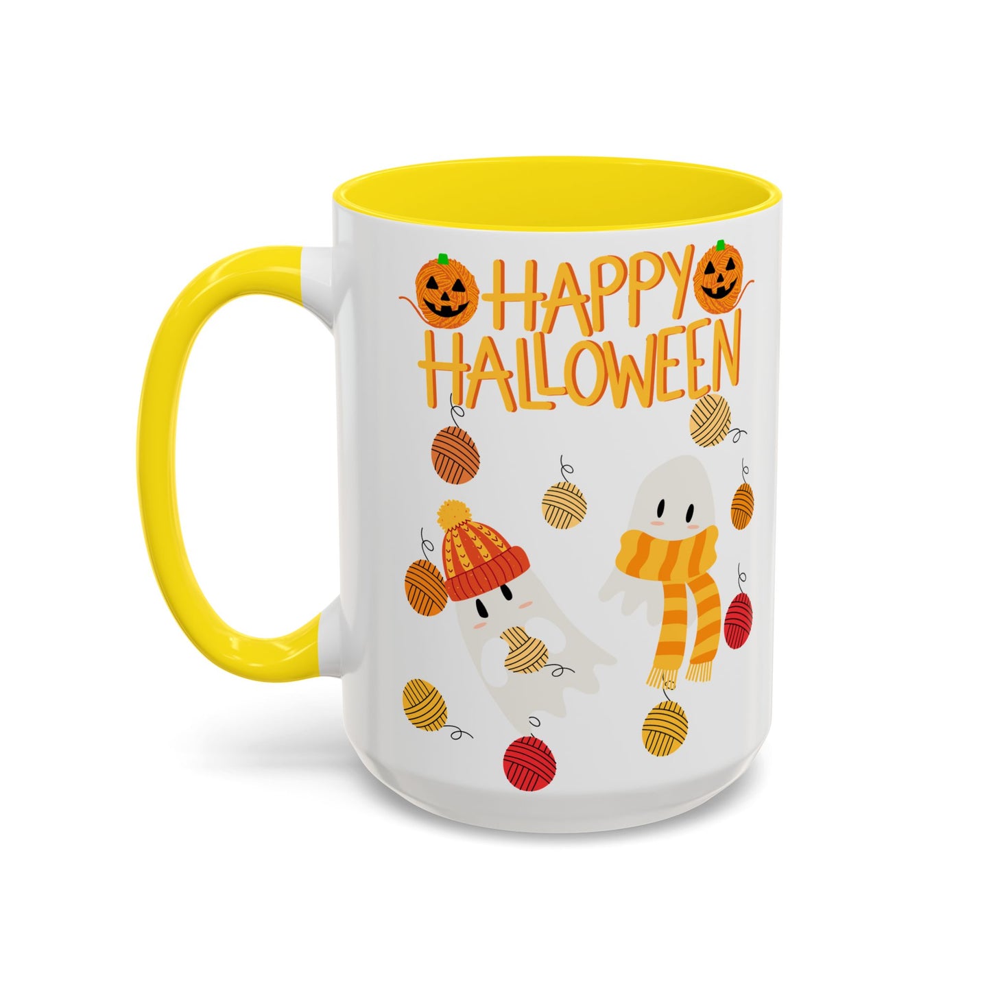 Cozy Ghost Accent Coffee Mug (15oz)