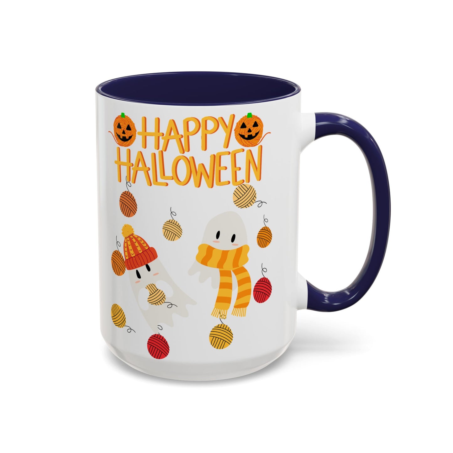 Cozy Ghost Accent Coffee Mug (15oz)