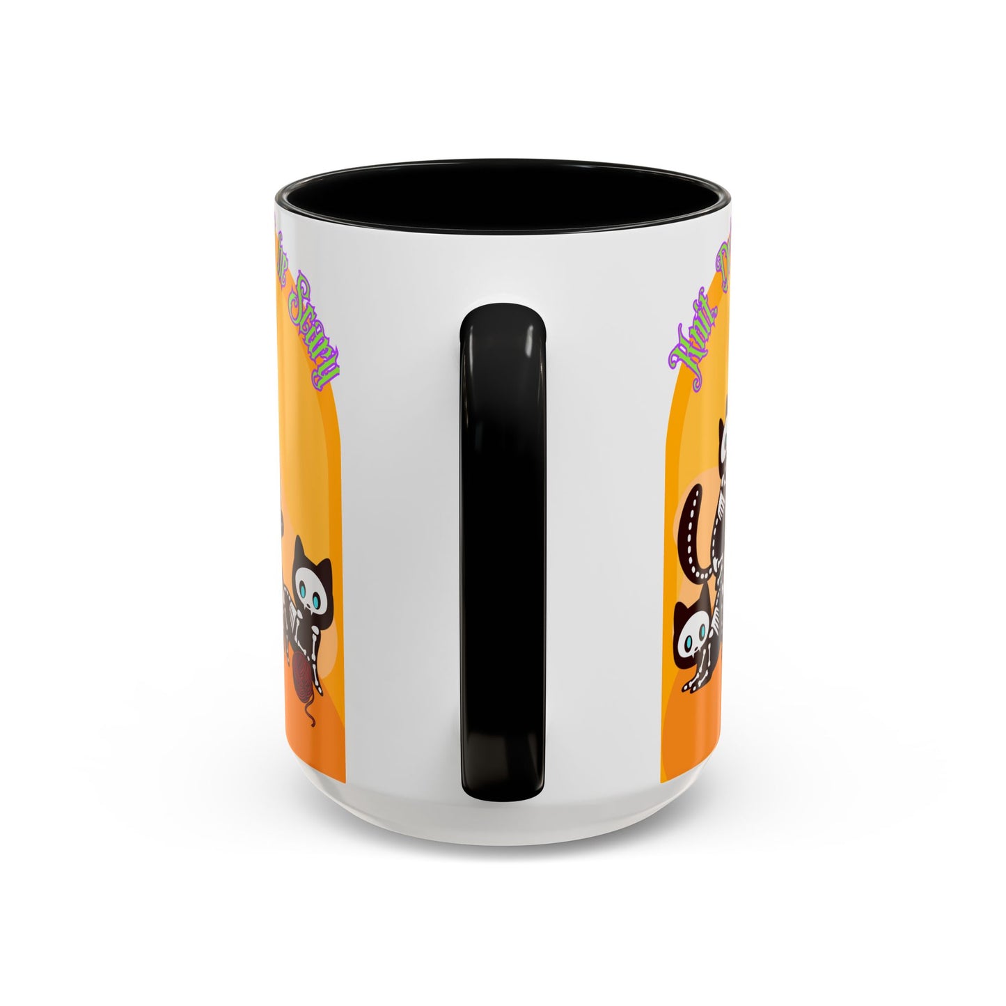 Knit Drink and Be Spooky Accent Coffee Mug (15oz)