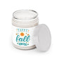 Happy Fall Scented Soy Candles with White Lid, 9oz