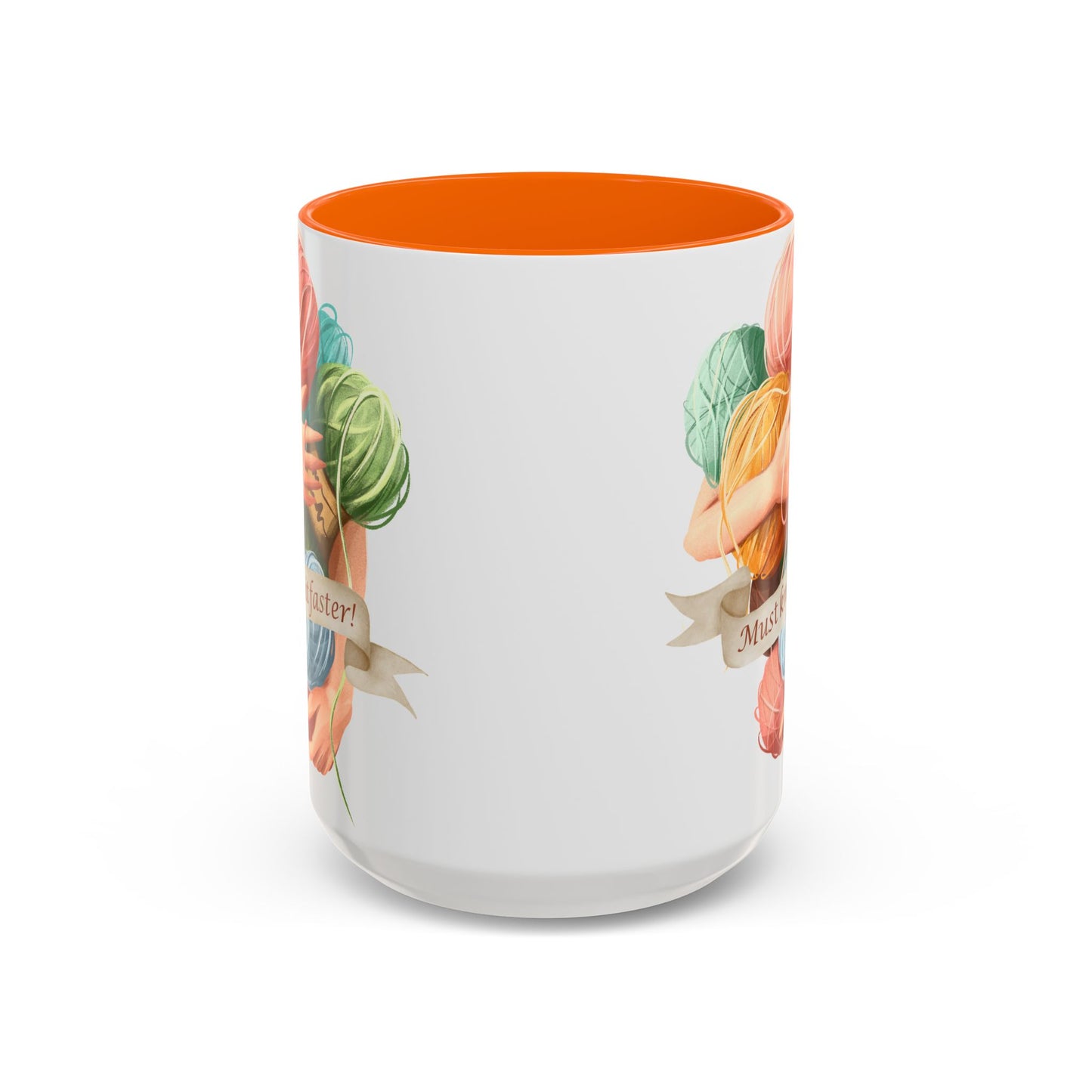 Must Knit Faster Accent Coffee Mug (15oz)