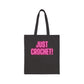 Just Crochet Pink Cotton Canvas Tote Bag