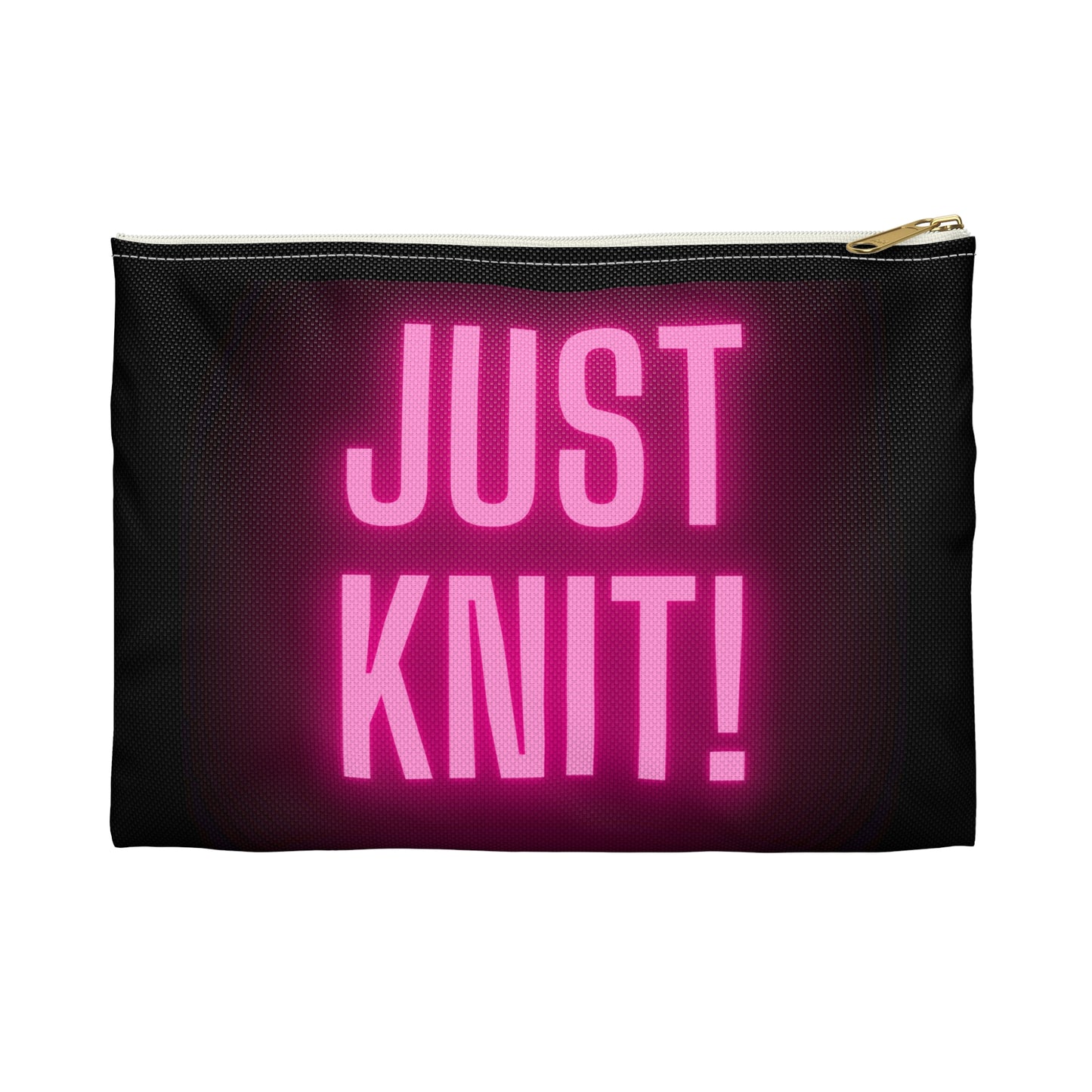 Just Knit Pink Accessory Pouch